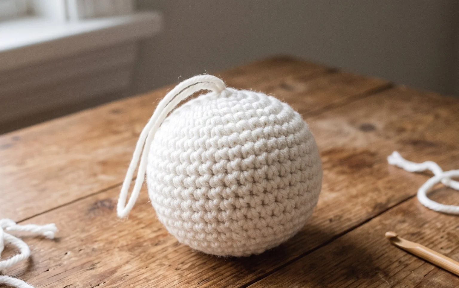 Easy Crochet Ball Christmas Ornament: Free Step-by-Step