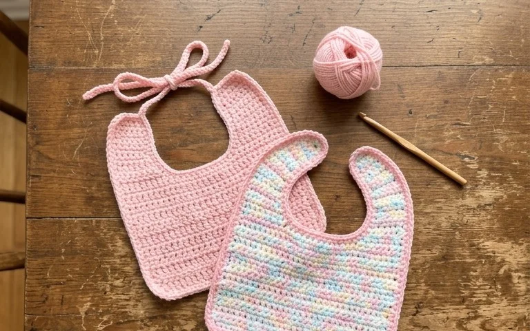 Easy Baby Bib Pattern – Free Crochet Pattern 3 Sizes
