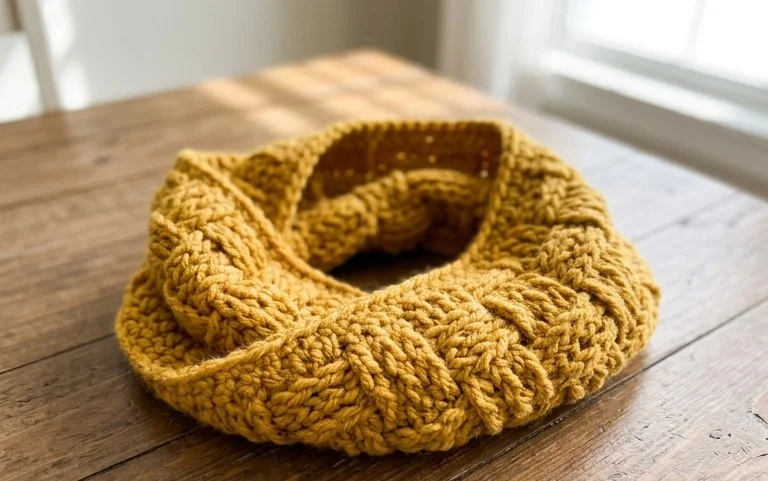 Easy Woven Cowl Pattern: Free Step-by-Step Crochet Tutorial