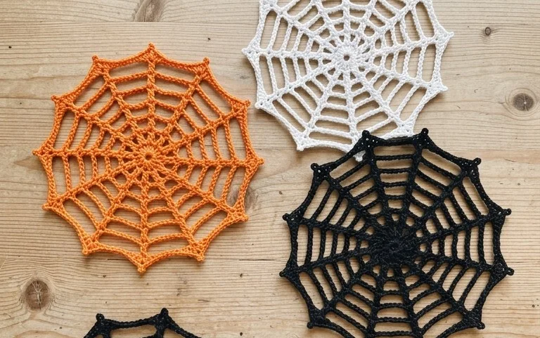 Easy Spider Web Doily Free Crochet Pattern for Halloween