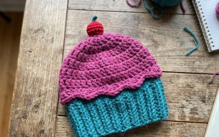 Easy Crochet Cupcake Hat Pattern for Beginners