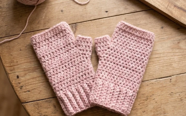 Easy Crochet Fingerless Gloves: Free Beginner Pattern