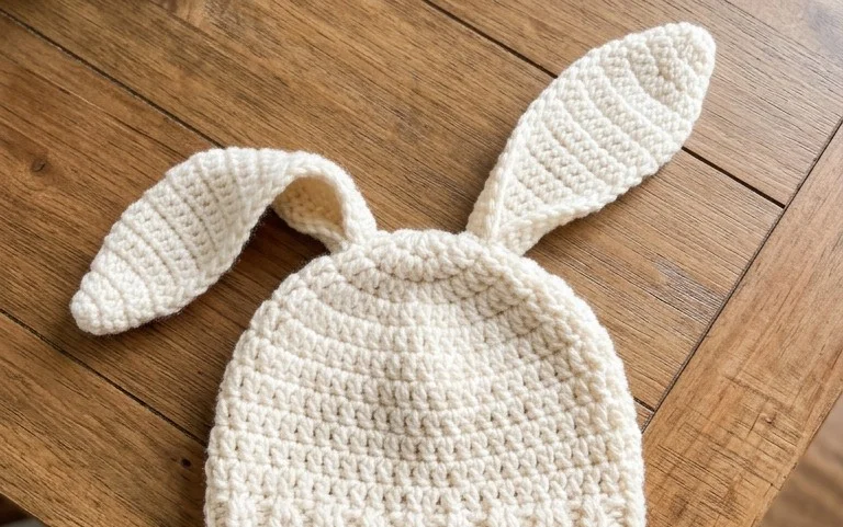 Crochet Bunny Beanie Hat: Free Beginner Pattern for Kids